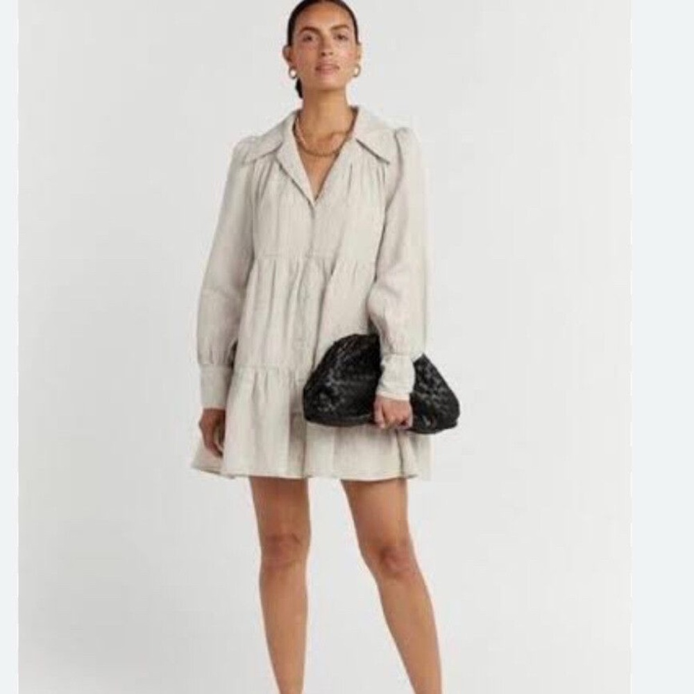 DISSH eloise natural linen mini dress - Picture 2 of 16